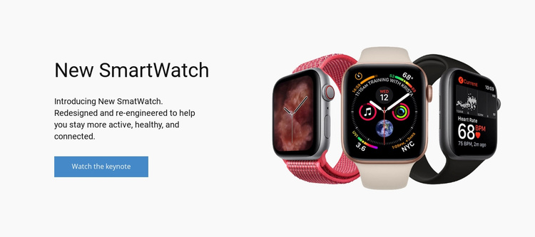 New SmartWatch Landing Page