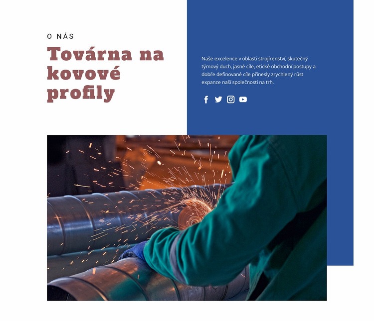 Továrna na kovové profily Šablona CSS