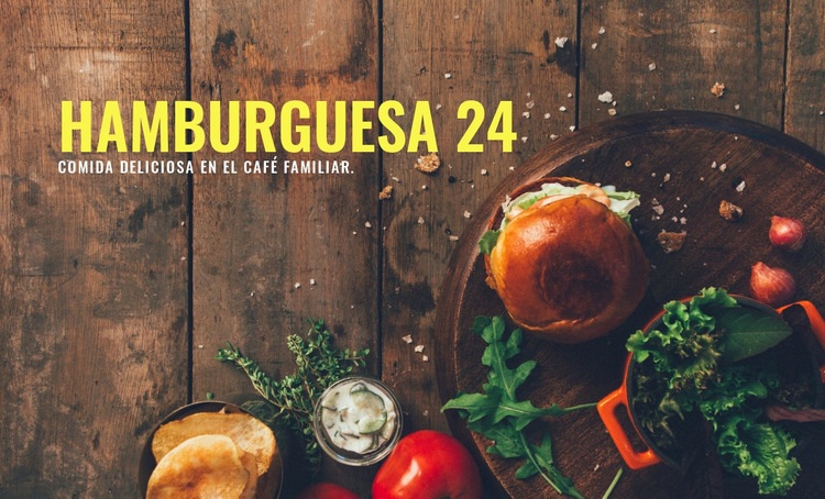 Comida de hamburguesa Página de destino