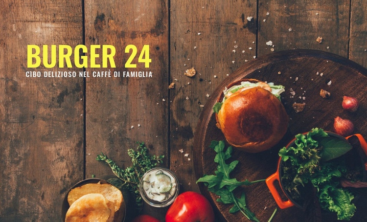 Cibo per hamburger Modelli di Website Builder