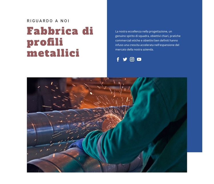 Fabbrica di profili metallici Progettazione di siti web