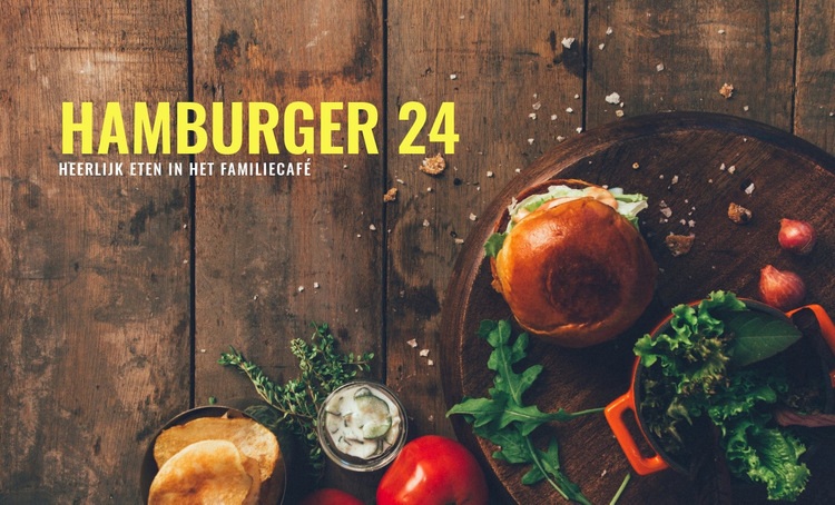 Hamburger eten HTML5-sjabloon