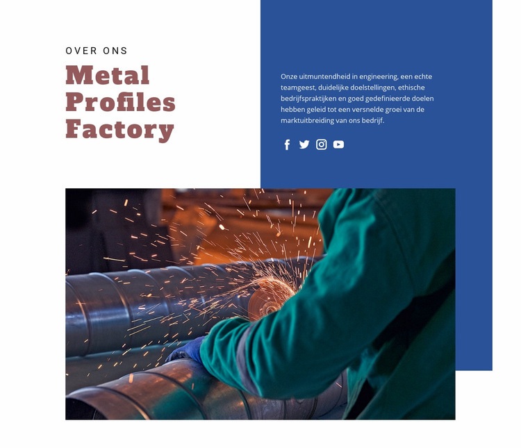 Metal Profiles Factory Website Builder-sjablonen