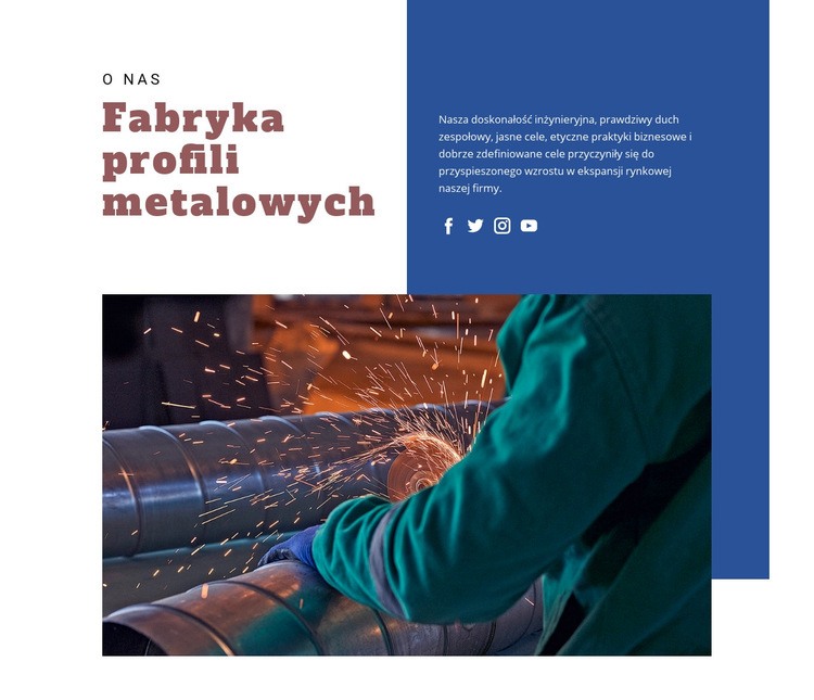 Fabryka Profili Metalowych Szablony do tworzenia witryn internetowych