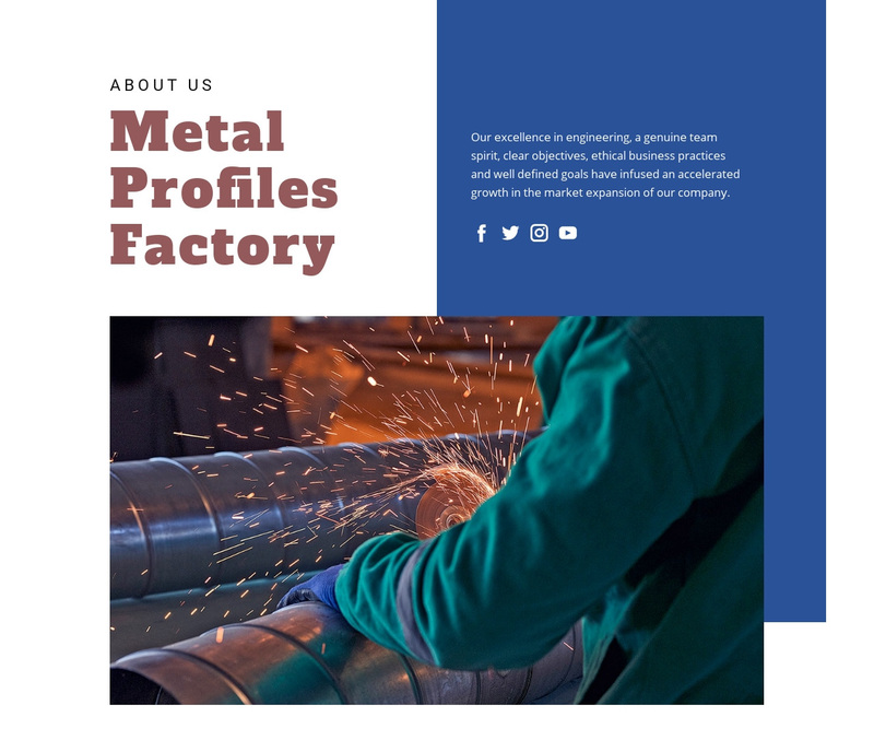 Metal Profiles Factory Squarespace Template Alternative