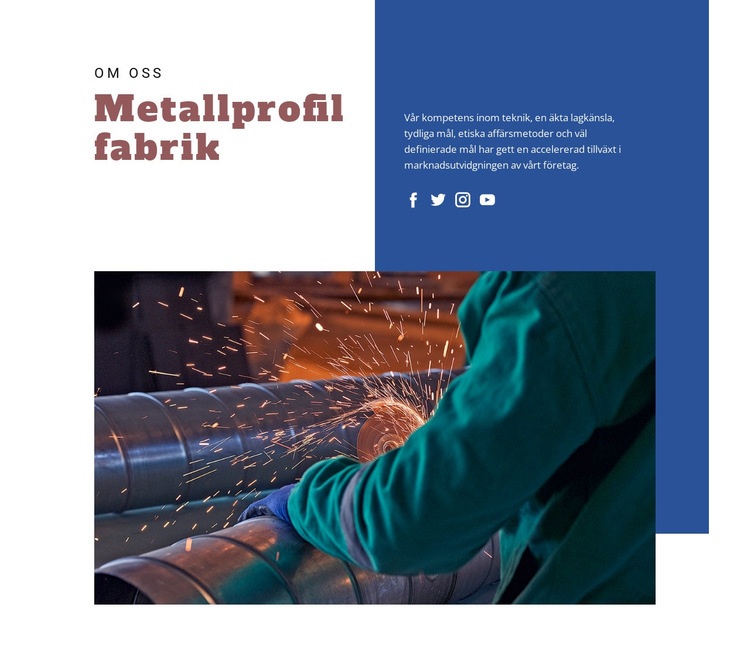 Metallprofilfabrik Webbplats mall