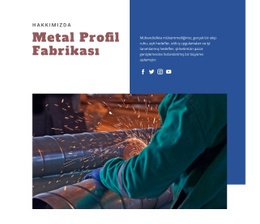 Metal Profil Fabrikası Tasarım Şablonu