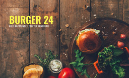 Burger Yemeği Için HTML Açılış Sayfası