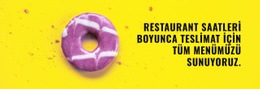 Teslimat Menüsü - Ücretsiz Web Sitesi Şablonu