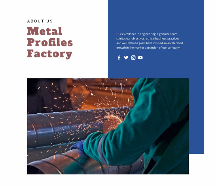 Metal Profiles Factory WordPress Website Builder