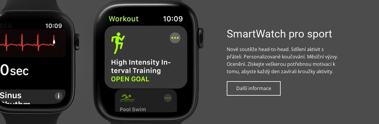 Chytré hodinky pro sport Šablona HTML