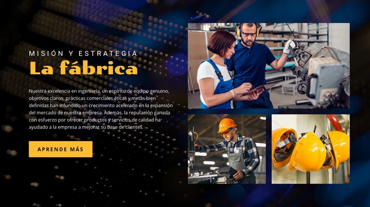 Estrategia de misión de fábrica Diseño de páginas web