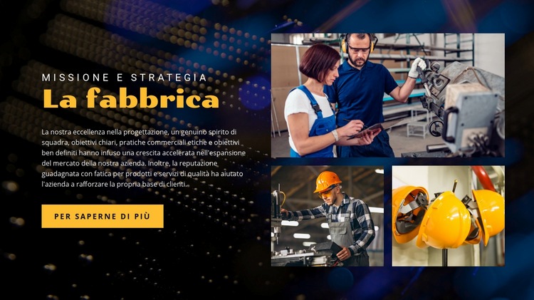 Strategia della missione di fabbrica Modelli di Website Builder