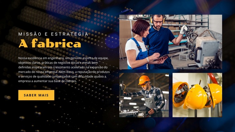 Estratégia de missão de fábrica Construtor de sites HTML