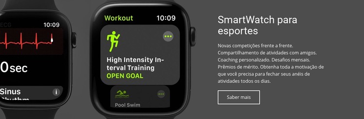 Smartwatch para esportes Template CSS