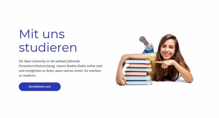 Mit uns studieren Website-Modell