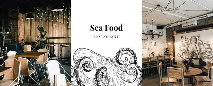 Sea Food One Page Template