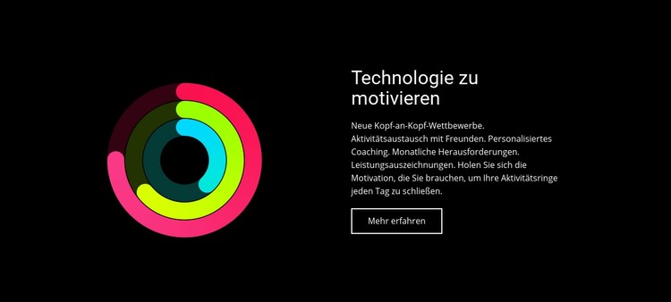 Technologie zu motivieren CSS-Vorlage