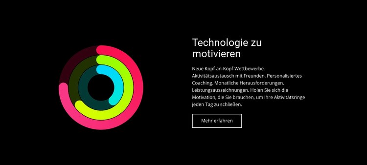 Technologie zu motivieren Website Builder-Vorlagen