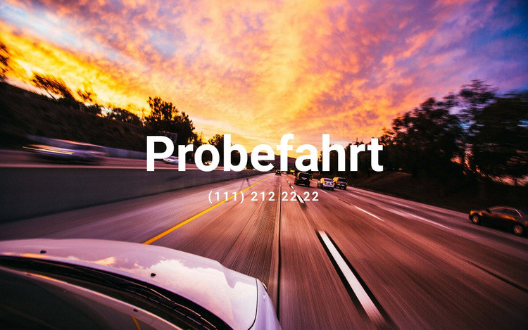 Probefahrt Website-Vorlage