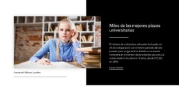 Información Sobre La Mejor Universidad Plantilla De Tienda