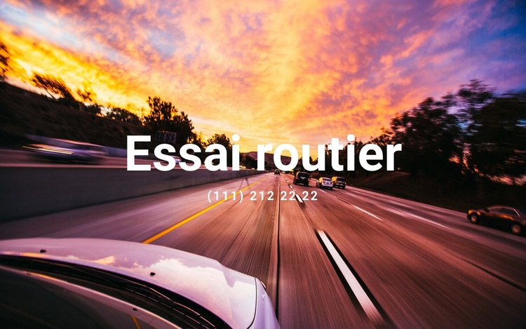 Essai routier Conception de site Web