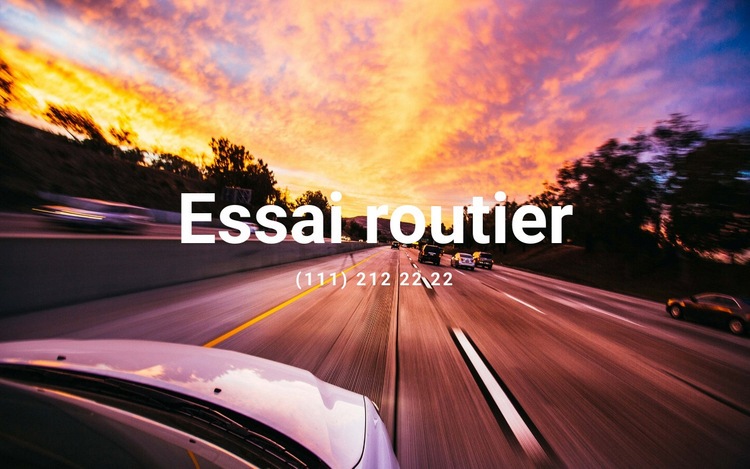 Essai routier Créateur de site Web HTML