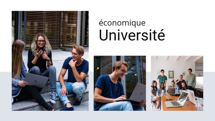 Université économique Maquette de site Web