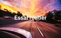 HTML5 Réactif Pour Essai Routier