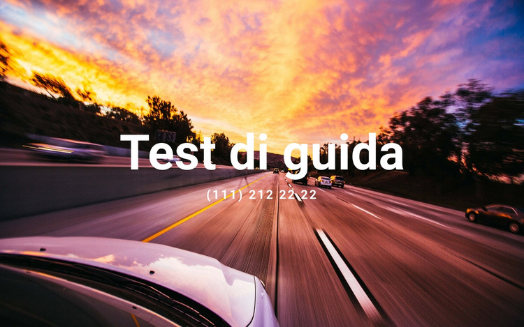 Test di guida Modello di sito Web