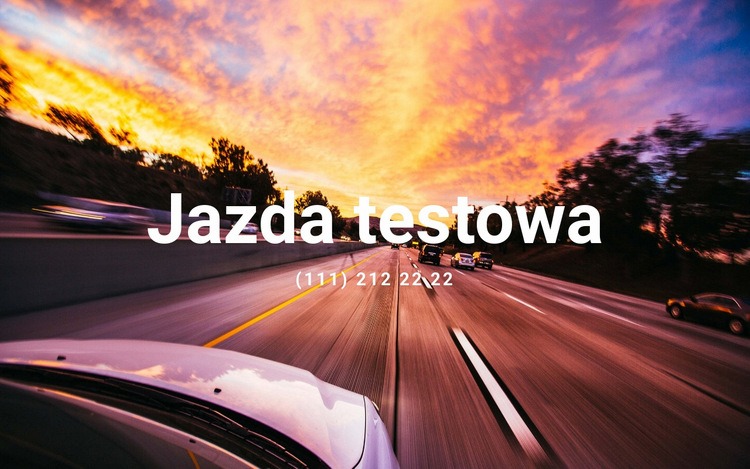 Jazda testowa Szablony do tworzenia witryn internetowych