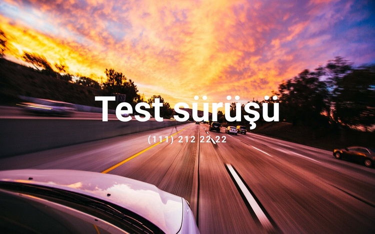 Test sürüşü Web sitesi tasarımı