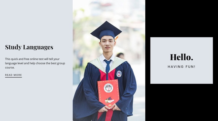 Learning foreign languages Webflow Template Alternative