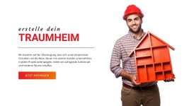 Traumhaus Schaffen – Webseiten-Mockup-Vorlage