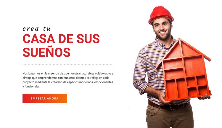 Crea la casa de tus sueños Creador de sitios web HTML