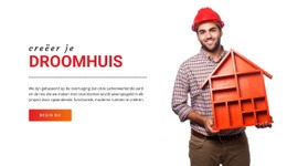 Creëer Een Droomhuis - Mockup-Sjabloon Voor Webpagina'S