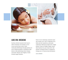 Platformsjabloon Lanceren Voor Luxe Spa Weekend