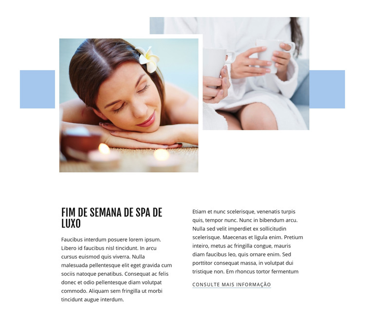 Fim de semana spa de luxo Modelo HTML