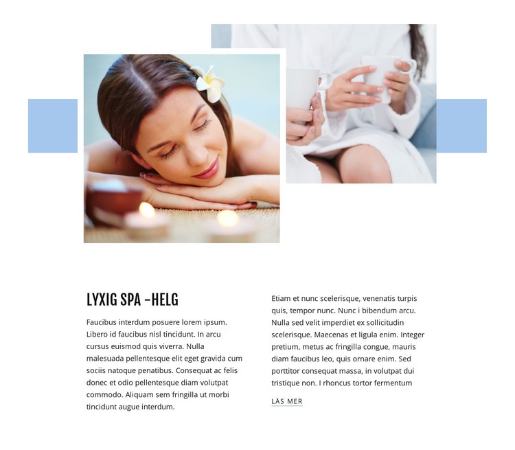 Lyxig spa -helg WordPress -tema