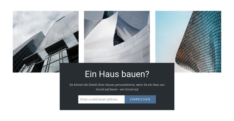 Haus bauen Website design