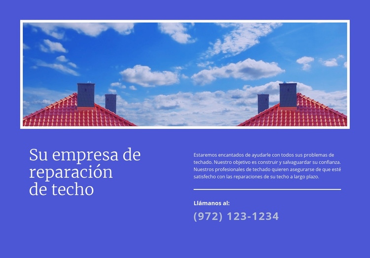 Su empresa de reparación de techos Plantilla HTML