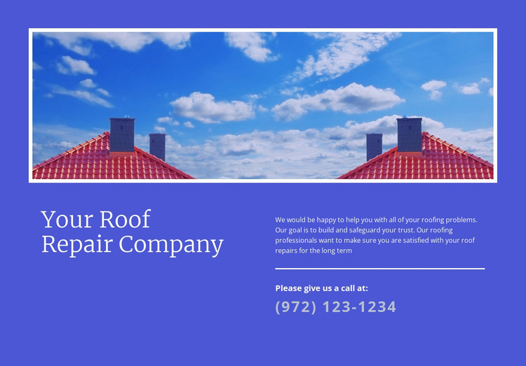 Your Roof Repair Company HTML Template