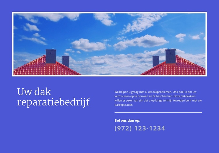 Uw dakreparatiebedrijf HTML-sjabloon