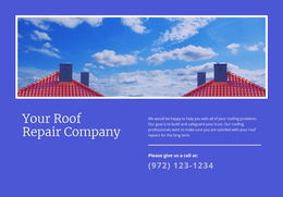 Your Roof Repair Company - Functionality One Page Template
