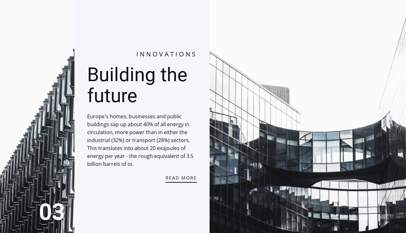 Cities of the future Squarespace Template Alternative
