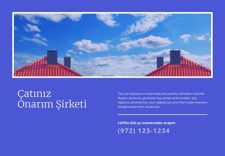 Çatı Onarım Şirketiniz Web Sitesi Şablonu