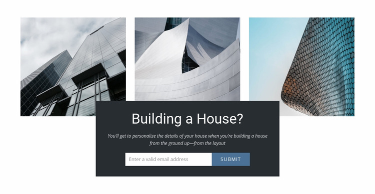 Building house Website Mockup