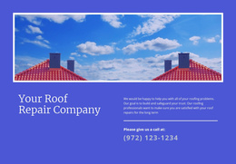Your Roof Repair Company - Free Website Template