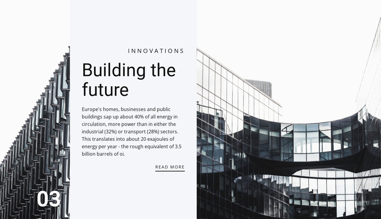 Cities of the future Landing Page