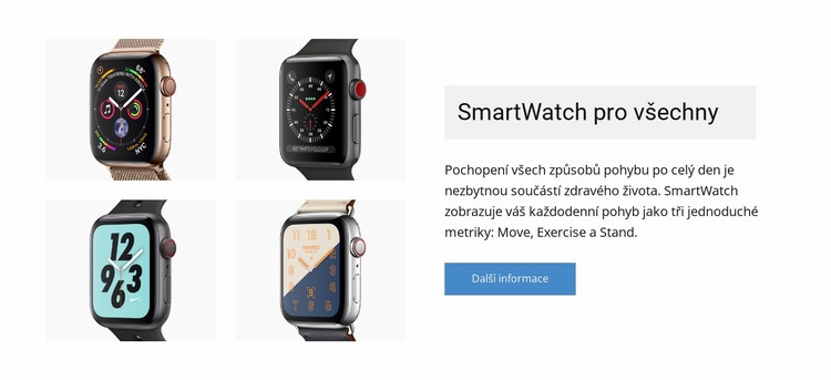 Chytré hodinky pro vás Šablona webové stránky